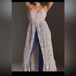 NWT Anthropologie sheer floral duster